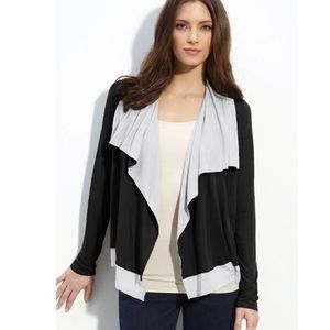 Elie Tahari Athena Drape Front Cardigan